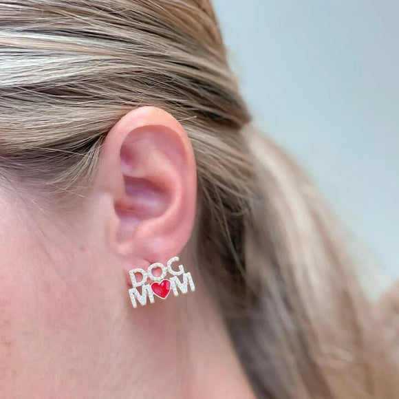 PREORDER: Pearl Dog Mom Stud Earrings