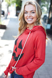 Halloween Jack-O-Lantern Terry Thumb Hole Double Hoodie