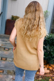 Best In Bold Taupe Dolman Ribbed Knit Sweater Top