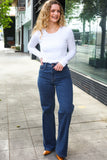 Judy Blue Medium Wash High Waist Wide Leg Jeans