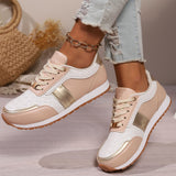 Lace-Up PU Leather Sneakers