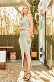 Fitted Two-Piece Dress on lightweight acrylic in H Grey