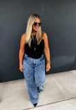 PREORDER: Charlie Cinch Hem Wide Leg Jeans