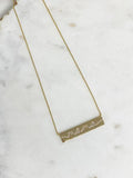 PREORDER: Cubic Zirconia Mama Bar Pendant Necklaces in Two Colors