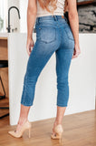 Emily High Rise Cool Denim Pull On Capri Jeans