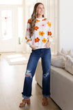 Falling Flowers Floral Sweater