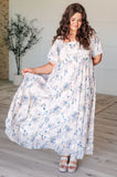 Gentle Yet Strong Balloon Sleeve Floral Dress