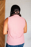 Matter of Fact Pleat Front Sleeveless Blouse in Pink