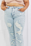 FK Full Size High Waisted Distressed Skinny Jeans