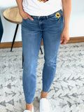 Field of Sunflowers Embroidered Judy Blue Jeans