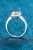 1 Carat Rectangle Moissanite Ring