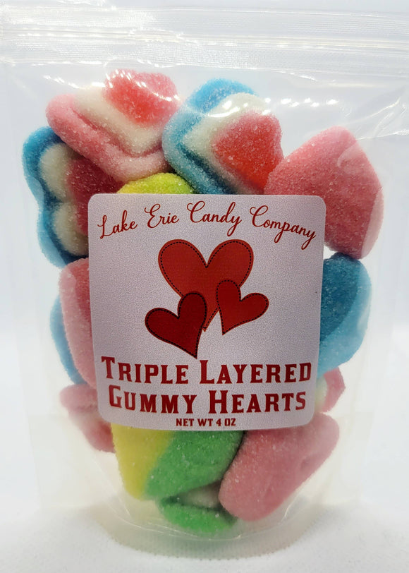 Triple Layer Gummy Hearts