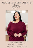 Drive Downtown Dolman Sleeve Top in Wine