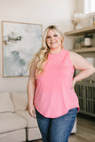 Can't Wait for Spring Hi-Lo Sleeveless Top in Pink