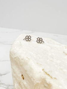 PREORDER: Open Heart Clover Stud Earrings