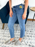 Field of Sunflowers Embroidered Judy Blue Jeans