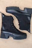 Desert Nights Lace Up Boots In Black