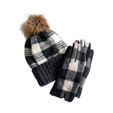 Keep Me Warm Plaid Gloves in White
