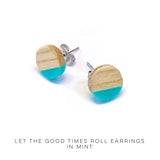 Let The Good Times Roll Earrings in Mint