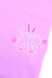 PREORDER: Embroidered Happy Easter Sweatshirt in Violet