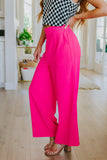 I Love These High Rise Wide Leg Pants in Hot Pink