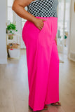 I Love These High Rise Wide Leg Pants in Hot Pink