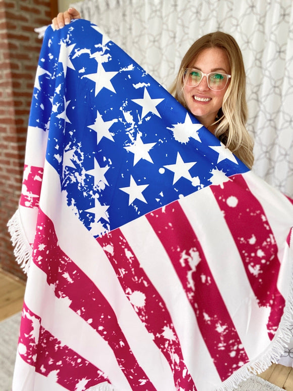 American Flag Beach Towel