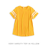 Very Varsity Tee in Yellow