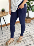 Take It Easy Tik-Tok Pocket Leggings in Navy