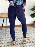 Take It Easy Tik-Tok Pocket Leggings in Navy