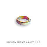 Rainbow Spinner Anxiety Ring