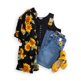 Field of Sunflowers Embroidered Judy Blue Jeans