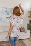 I've Got a Feeling Floral Flutter Sleeve Top