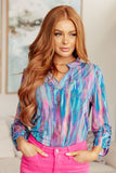 Little Lovely Blouse in Blue Multi