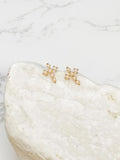 PREORDER: Opal Cross Stud Earrings