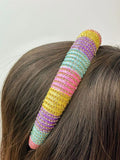 PREORDER: Pastel Stripe Padded Rhinestone Headband