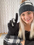 Keep Me Warm Plaid Gloves in White