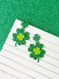 PREORDER: Shimmering Lucky Clover Dangle Earrings