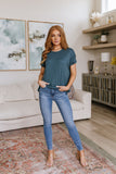 So Good Relaxed Fit Top in Dark Teal