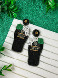 PREORDER: St. Paddy’s Beer Beaded Dangle Earrings