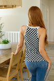 Start the Races Checkered Halter Top