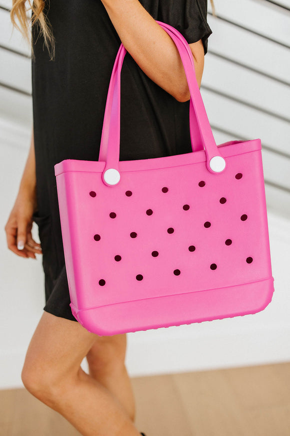 Waterproof Tote Bag in Pink