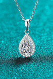 Moissanite Teardrop Pendant Necklace